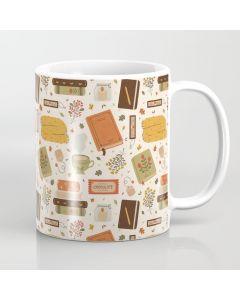 Printed Coffee Mug, Cozy Reading Time Coffee Mug
