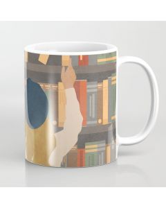 Printed Coffee Mug, Library Love Coffee Mug
