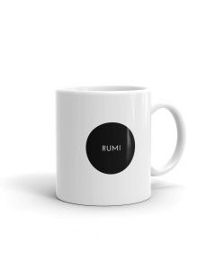 Printed Coffee Mug, Black and White Color, Inspirational Quote - Rumi