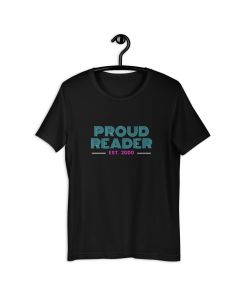 Printed Premium T-shirt with Crew Neck and Short Sleeves, Proud Reader