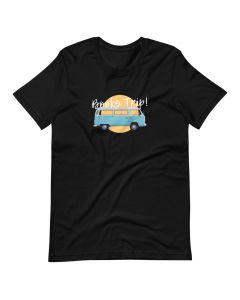 Printed Premium T-shirt with Crew Neck and Short Sleeves, Books Trip Black