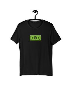 One Dollar Bill, Printed Premium T-shirt with Crew Neck and Short Sleeves