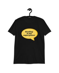 Reading Is My Superpower, Printed Premium T-shirt with Crew Neck and Short Sleeves