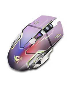 Verilux® Gaming Mouse, RGB Multi-Colour 3200DPI Wired Silent Mice Computer Accessories, for Home Office Games 6 Buttons Multiple Functions (Silent Mute Gaming Mouse)