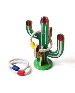 Shumee Wooden Cactus Toss a Ring Toy for Kids (Age 4 Years+)