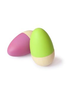 Shumee Wooden Egg Shakers (0 Years+) - Set of 2 (Purple Green)