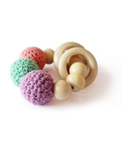 Shumee Wooden & Cloth Rattle Toy (0+ Years) - Explore Textures