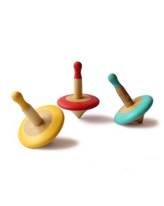 Shumee Wooden Spin Tops (3 Years+) - Curiosity & Fine Motor Skills (3 Pieces)