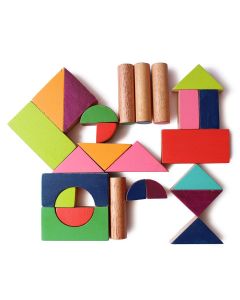 Shumee Wooden Chalk-O-Block Toys Set (3 Years+) - Build & Learn