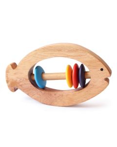 Shumee Wooden Fish Rattle Toy (0+ Years) - Discover Sounds