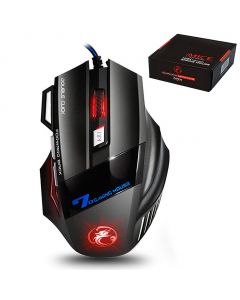 Verilux® Gaming Mouse, RGB Multi-Colour 3200DPI Wired Silent Mice Computer Accessories, for Home Office Games 6 Buttons Multiple Functions (X7 Gaming Mouse)