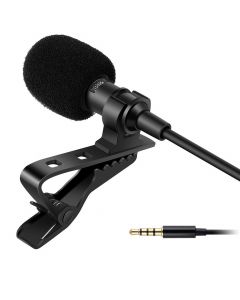 HUMBLE Dynamic Lapel Collar Mic Voice Recording Filter Microphone for Singing Youtube SmartPhones, Black