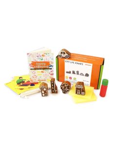 Shumee Wooden Stamps (3 Years+) - Educational Toys (City Life Stamps)