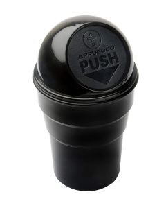 APPUCOCO Mini Car Trash Bin Can Holder Dustbin - Black (L 17 x W 6.5 cms)